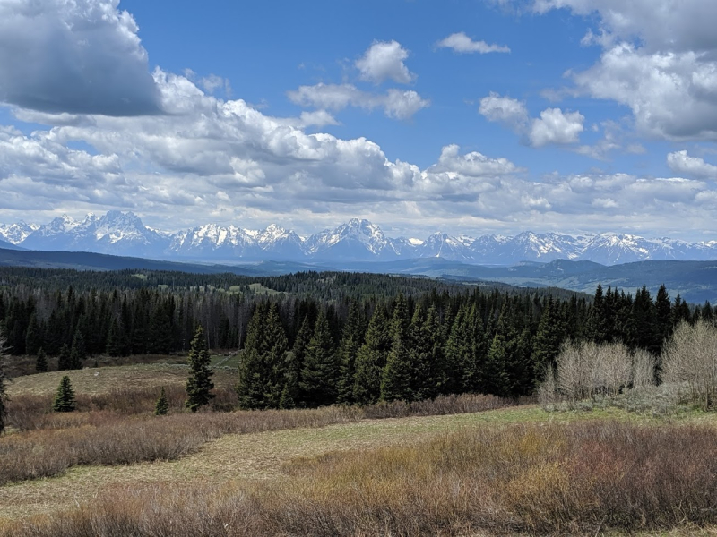 First view of Tetons