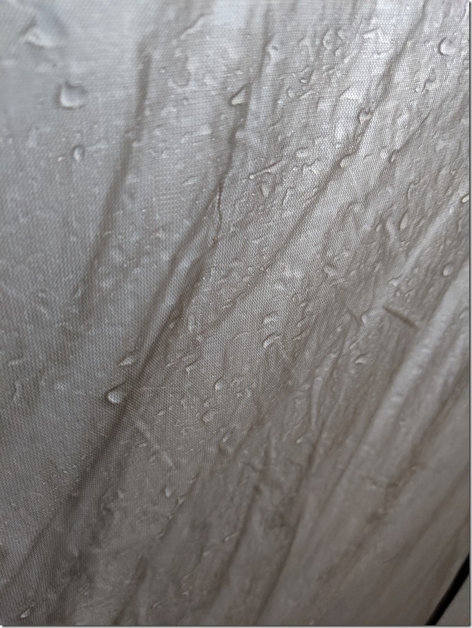 rain in tent